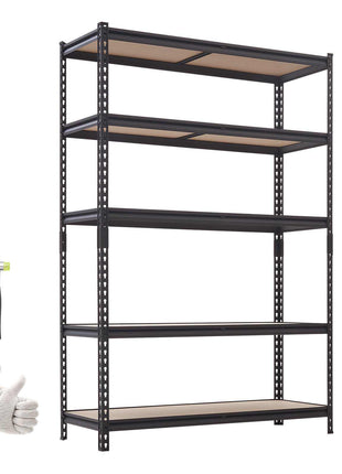 Storage Shelves, 5-Tier Adjustable, 2000 lbs Capacity, Heavy Duty Garage Storage Shelving Unit, Metal Utility Rack Shelf, for Garage Warehouse Basement Kitchen, 48.35" W x 18.07" D x 71.38" H