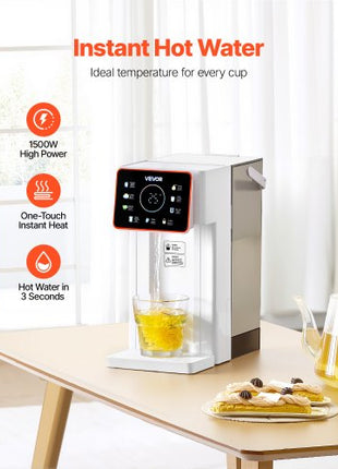 Instant Hot Water Dispenser, Countertop Boiling Water Dispenser with Adjustable 6 Temperatures & 7 Water Volumes, 101oz Removable Water Tank, Quick Heating with Touchscreen & Child Lock for Home