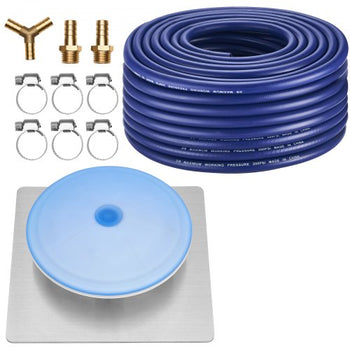 Pond Aerator Air Diffuser & 3/8 in Self Sinking Aeration Hose Kit, 8in Silicone Lake Aeration Diffuser with 100ft Flexible Pond Aerator Hose Kit for Ponds Lakes Water Gardens