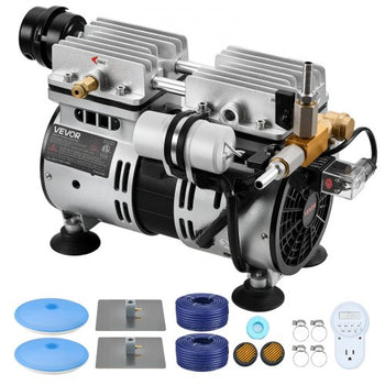 Pond Aerators, 5.2CFM Aeration System for Lakes up to 3 Acres, 3/4 HP Air Compressor, 2 Diffusers & Two 100' Weighted Tubings, Outdoor Pond Aeration Pump for Deep Water Oxygen Circulation