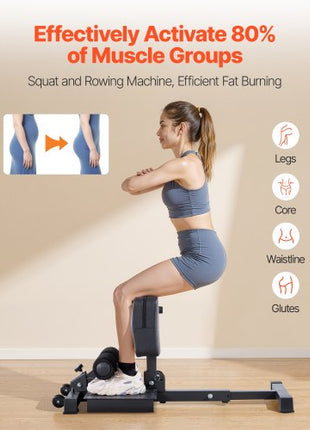 Sissy Squat Machine, Multi-Function Deep Sissy Squat Bench for Leg Muscle Training, Easy Setup & Foldable Core Waistline & Glute Workout Equipment, Leg Exercise Machine for Home Gym, Black