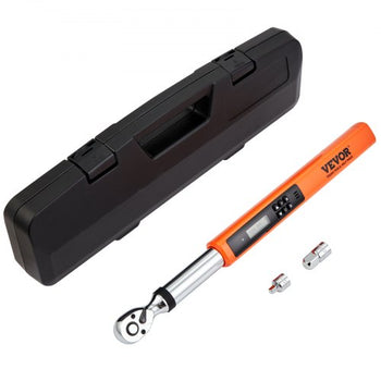 Digital Torque Wrench, 3.7-37ft.lb/5-50n.m 3/8" Drive Electronic Torque Wrench, Torque Wrench Kit Torque Range Accurate to ±2%,  3-Mode Adjustable Torque Wrench Set with LED Buzzer Calibration