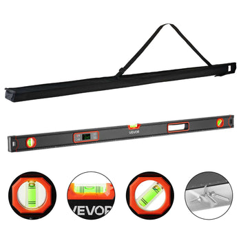 Digital Level, 48 in Length, Magnetic Electronic Level with LED Backlit Display, 360° Electronic Leveler Tool with 0°/45°/90° Bubble Vials, IP54 Rating for Construction Carpentry Home Renovation
