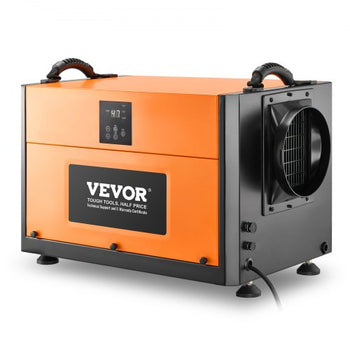 156 Pints Commercial Dehumidifier with Drain Hose, Portable Crawl Space Dehumidifiers for Basement Storage Room Industrial Grade, Auto Defrost/Drainage, Heavy-duty Galvanized Steel, LED Indicate