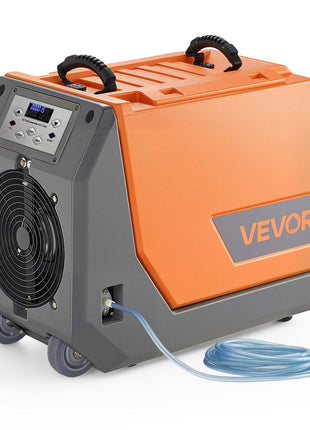 180 Pints Commercial Dehumidifier with Pump/Drain Hoses, Portable Crawl Space Dehumidifiers for Basement Storage Room Industrial Grade, Auto Defrost, Heavy-duty LLDPE,Foldable Handle