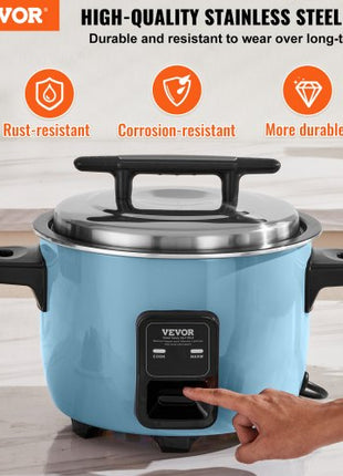 Commercial Rice Cooker, 60-Cup Rice Cooker, 13.74 Qt / 13 Liter Large Rice Cooker and Warmer with Nonstick Inner Pot, Fast Cooking and 24-Hour Keep Warm, with Rice Cup and Paddle, for Restaurant