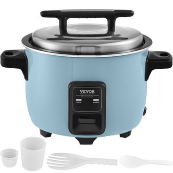 Commercial Rice Cooker, 40-Cup Rice Cooker, 8.45 Qt / 8 Liter Large Rice Cooker and Warmer with Nonstick Inner Pot, Fast Cooking and 24-Hour Keep Warm, with Rice Cup and Paddle, for Restaurant