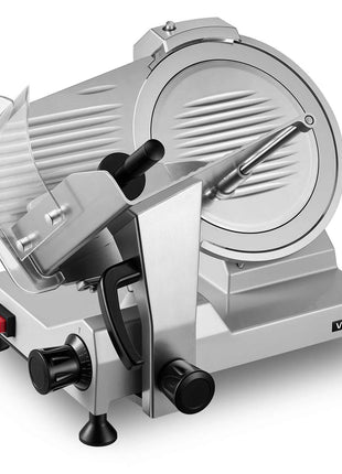 Commercial Meat Slicer, 320W Electric Deli Food Slicer with 12" Carbon Steel Blade, Built-In Sharpener & 0-0.6" Adjustable Thickness for Frozen Meat, Ham, Baguett, Steak, UL Approved