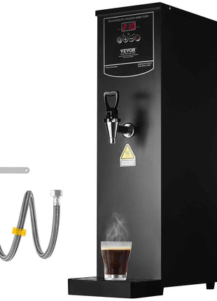 Commercial Water Boiler, Electric Hot Water Dispenser with 316 Stainless Steel Heating Tube, 1500W Step-by-step Fast Heating 50L per Hour Hot Water Boiler, for Coffee Tea Restaurant Office