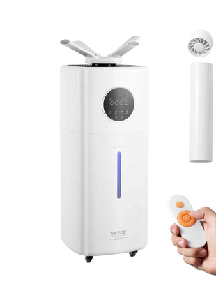 Commercial Humidifier, 5.5 Gal/21L 40.6 oz/h Cool Mist Output, Industrial Air Vaporizer for Large Room Up To 1291.7 Sq Ft,Top Refill Humidifier w/ 12-Hour Timer for Whole House,Greenhouse, Plant