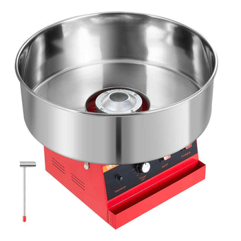 Cotton Candy Machine Commercial 1000W Electric Candy Floss Maker Red, Ideal for Home, Carnival, Birthday, Family Party, Easy Use with 20.5 in Stainless Steel Bowl, Storage Tray and Sugar Scoop