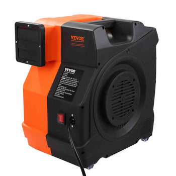 VEVOR electric blower, compact design, black and orange, durable plastic, efficient air movement for various applications.