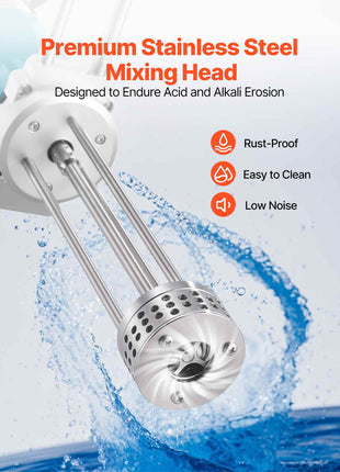 Homogenizer, 500 W Laboratory High Speed Dispersing Homogenizer, 200-11000 RPM High Shear Lab Mixer Emulsification Machine, Digital Display Blender, Stainless Steel, for Cosmetics/Food Industry