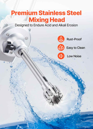 Homogenizer, 900 W Laboratory High Speed Dispersing Homogenizer, 2000-28000RPM High Shear Lab Mixer Emulsification Machine, Digital Display Blender, Stainless Steel, for Cosmetics/Food Industry