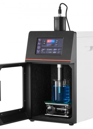 2 in 1 Ultrasonic Homogenizer, 2000W Power, 20KHz Frequency, 0.79 inch Titanium Alloy Probe, Continuous, Timer and Pulse Three Modes, Noise Reduction, Sonicator Processor Cell Disruptor Mixer