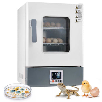 Laboratory Incubator 5.3 Gal / 20 L Microbiological Lab Incubator, For Petri Dishes, Room Temp+41℉ to 158℉ PID Temperature Control, with Digital Panel and Glass Door, Constant Temperature