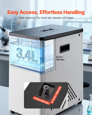 Laboratory Chiller Circulator, -20℃ to Room Temperature, 3.4 L Internal and External Dual Circulation, Compatible with ≤2 L Rotary Evaporators for Condenser Reflux and Rapid Cooling