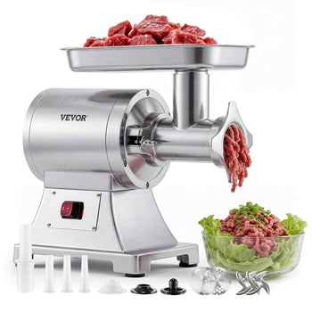 Commercial Meat Grinder, 9.2 Lbs/Min Capacity, #12 Electric Meat Mincer with 2 Plates, 3 Sausage Stuffing Tubes & Kibbe Kit, 750W/1HP Sausage Maker for Home Kitchens & Restaurants, ETL Listed