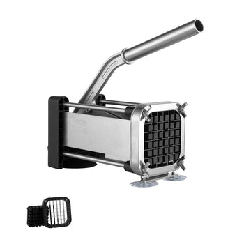French Fry Cutter, Potato Slicer with 1/2-Inch Stainless Steel Blade, Manual Potato Cutter Chopper with Suction Cups, Great for Potato, French Fries, Cucumber, Vegetables, Carrot