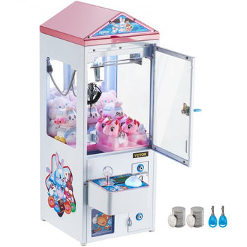 Claw Machine, 0-3 Jaw Diameter 0-5 Jaw lifting, Crane Prize Grabber Commercial Arcade Game Toys, Cool Fun Grab-And-Win Machine w/ Light and Sound, Dispenser Vending Toy For Kids,Boys &Girls
