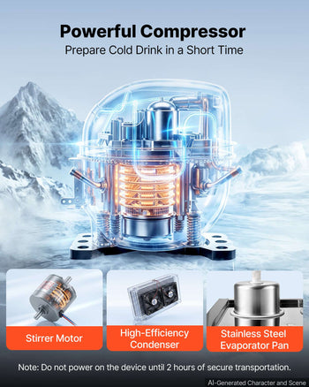 Commercial Beverage Dispenser 2 Tanks 18 L / 19 QT Per Tank, Stainless Steel Juice Dispenser, Ice Tea Drink Machine with 45℉ to 54℉ Cooling Temperature, for Cold Drink Restaurant Bar Party
