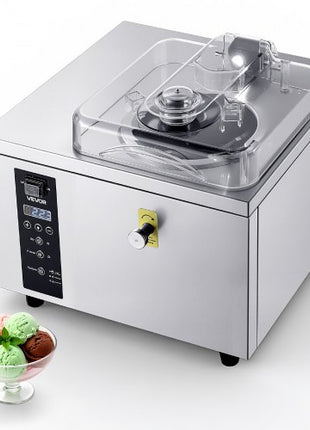 Commercial Hard Ice Cream Machine, 500W 1.32 Gal/Hour, Gelato Hard Serve Ice Cream Maker with 2.8L 304 Stainless Steel Cylinder, Auto Clean LED Panel High Productivity for Snack Bar Restaurants