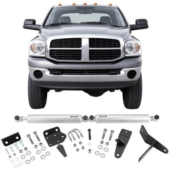 Dual Steering Stabilizer, for 2003-2012 Dodge Ram 2500/3500 4WD, Dual Steering Stabilizer Kit Fits with 2 Inches of Suspension Lift or Higher, Enhanced Control & Reduced Vibration, Easy Install