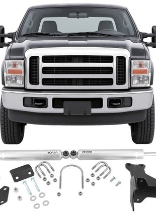 Dual Steering Stabilizer, for 2005-2024 Ford F-250/F-350 Super Duty 4WD, Dual Steering Stabilizer Kit Fits with 2 Inches of Suspension Lift or Higher, Enhanced Control and Reduced Vibration