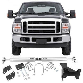 Dual Steering Stabilizer, for 2005-2024 Ford F-250/F-350 Super Duty 4WD, Dual Steering Stabilizer Kit Fits with 2 Inches of Suspension Lift or Higher, Enhanced Control and Reduced Vibration