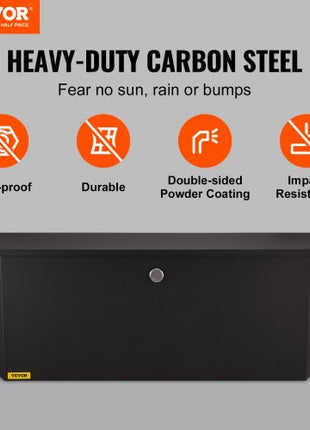 Trailer Tongue Box, Carbon Steel Tongue Box Tool Chest, Heavy Duty Trailer Box Storage with Lock and Keys, Utility Trailer Tongue Tool Box for Pickup Truck Bed, RV Trailer, 36"x12"x12"