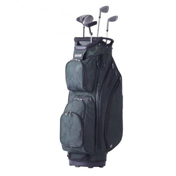 Golf Cart Bag with 14 Way Organizer Divider Top, 36 11 Pockets Premium Nylon Cart Bag, Durable Golf Bags with Handles & Dust Cover & Detachable Straps for Men & Women, Army Green