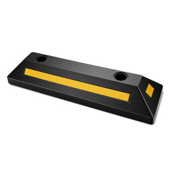 Parking Stopper, 21.6 Inch 2 Pcs Heavy Duty Parking Aid for Garage, Rubber Curb Garage Floor Stopper with Reflective Strips, Aid Gadgets for Cars Vans Trucks Tire Wheel Guide Block Stops Bumpers