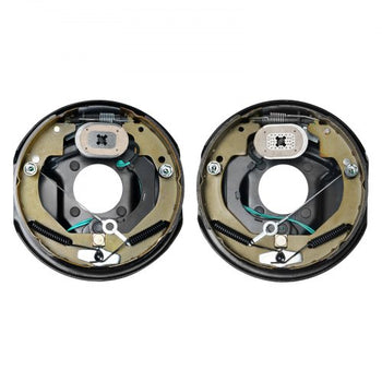 Electric Trailer Brake Assembly, 10" x 2-1/4", 1 Pair Self-Adjusting Electric Brakes Kit for 3500 lbs Axle, 4-Hole Mounting, Backing Plates for Brake System Part Replacement (1 Right + 1 Left)