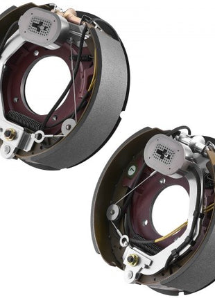 Electric Trailer Brake Kit, 12.25 x 3.375 Inch, 1 Pair Self-Adjusting Electric Brakes Kit for 8000 lbs Trailer Axle, Backing Plates for Braking System Part Replacement, Fit for Trailers, RVs