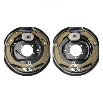 Electric Trailer Brake Assembly, 12" x 2", 1 Pair Self-Adjusting Electric Brakes Kit for 7000 lbs Axle, 5-Hole Mounting, Backing Plates for Braking System Part Replacement (1 Right + 1 Left)