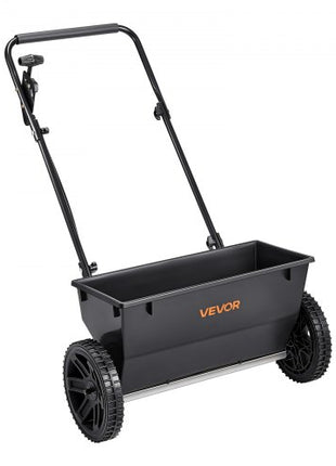 Walk-Behind Push Spreader, 50LBS Capacity, Drop Spreader with Hopper Grate, 18 in Spreading Width & 30 Settings, 10 in All Terrain Tires, Garden & Lawn Spreaders for Seed, Fertilizer, Salt