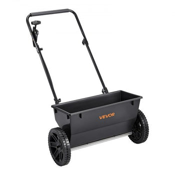 Walk-Behind Push Spreader, 50LBS Capacity, Drop Spreader with Hopper Grate, 18 in Spreading Width & 30 Settings, 10 in All Terrain Tires, Garden & Lawn Spreaders for Seed, Fertilizer, Salt