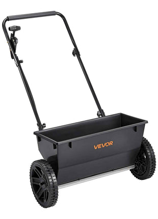 Walk-Behind Push Spreader, 50LBS Capacity, Drop Spreader with Hopper Grate, 18 in Spreading Width & 30 Settings, 10 in All Terrain Tires, Garden & Lawn Spreaders for Seed, Fertilizer, Salt