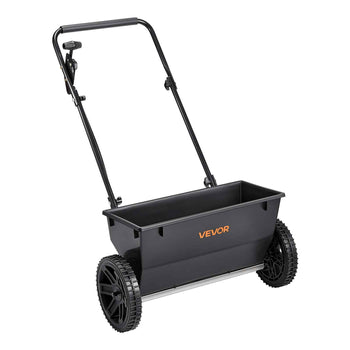 Walk-Behind Push Spreader, 50LBS Capacity, Drop Spreader with Hopper Grate, 18 in Spreading Width & 30 Settings, 10 in All Terrain Tires, Garden & Lawn Spreaders for Seed, Fertilizer, Salt