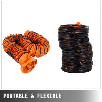 25FT PVC Flexible Duct Hosing for 12 INCH Utility Blower Exhaust Fan (12IN 25FT)