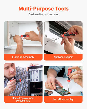 Screwdriver Set, 13 in 1 Magnetic Multi Bit Mini Nut Driver Set, Phillips, Flat Head, Torx, Square Bits for Men, Manual Precision Repair Tool Kit for Sockets, Furniture, Home Appliances, Cars