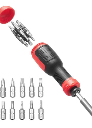 Screwdriver Set, 13 in 1 Magnetic Multi Bit Mini Nut Driver Set, Phillips, Flat Head, Torx, Square Bits for Men, Manual Precision Repair Tool Kit for Sockets, Furniture, Home Appliances, Cars