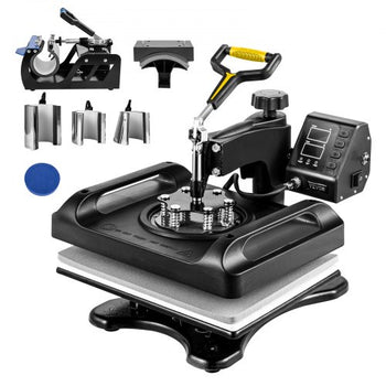 Enhanced Heat Press Device, ETL Safety Certified, 12x15 inch, 8-in-1 Energy Efficient Combo, Versatile Sublimation with 360° Swivel