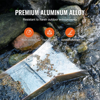 Premium aluminum alloy water flow panel, rust-resistant, scratch-resistant, ideal for outdoor use, silver finish.