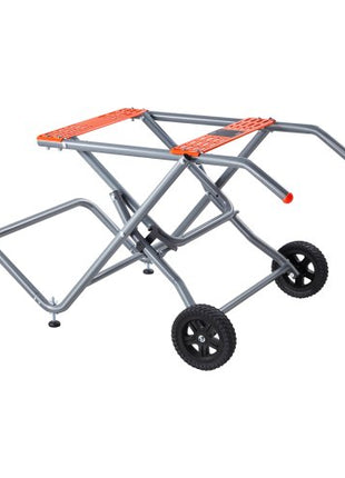 Portable Table Saw Stand, 350 lbs Load Capacity, Rolling Foldable Table Saw Table with 8 Inches Rubber Wheels, Heavy Duty Construction, Easy Storage, Universal for Most Brands of Table Saws