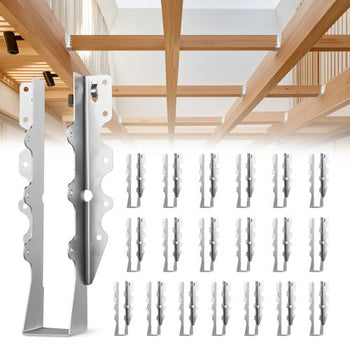 50 Pcs Joist Hanger, Inner Dimensions 1.57 x 1.50 x 7.83 inch / 40 x 38 x 199 mm, Rafter Hurricane Ties Joist Hangers with Rustproof Coating, Tie Brackets for Floor Deck and Ceiling Trusses