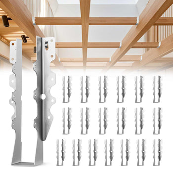 50 Pcs Joist Hanger, Inner Dimensions 1.57 x 1.50 x 7.83 inch / 40 x 38 x 199 mm, Rafter Hurricane Ties Joist Hangers with Rustproof Coating, Tie Brackets for Floor Deck and Ceiling Trusses