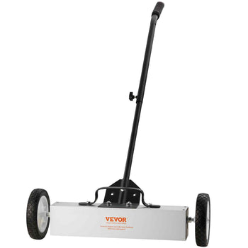 VEVOR metal lawn roller, 36-inch width, black handle, durable steel construction, perfect for leveling and smoothing lawns.