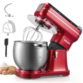 7.4 Qt Tilt Head Stand Mixer 500W Electric Dough Mixer, 12 Speeds Food Kitchen Mixer with Stainless Steel Bowl, Splash Guard, Dough Hook, Whisk, Beater, for Baking Mixing