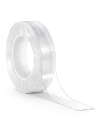 Double Sided Tape Heavy Duty, 16 ft Long Nano Mounting Tape, Strong Adhesive & Reusable, Clear Two Sided Wall Tape, Removable Poster Picture Hanging Strips for Home, Office, Car, Outdoor Use